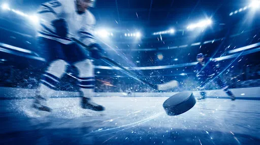 Hockey action background